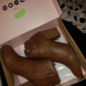 Brown faux leather Ankle Boots